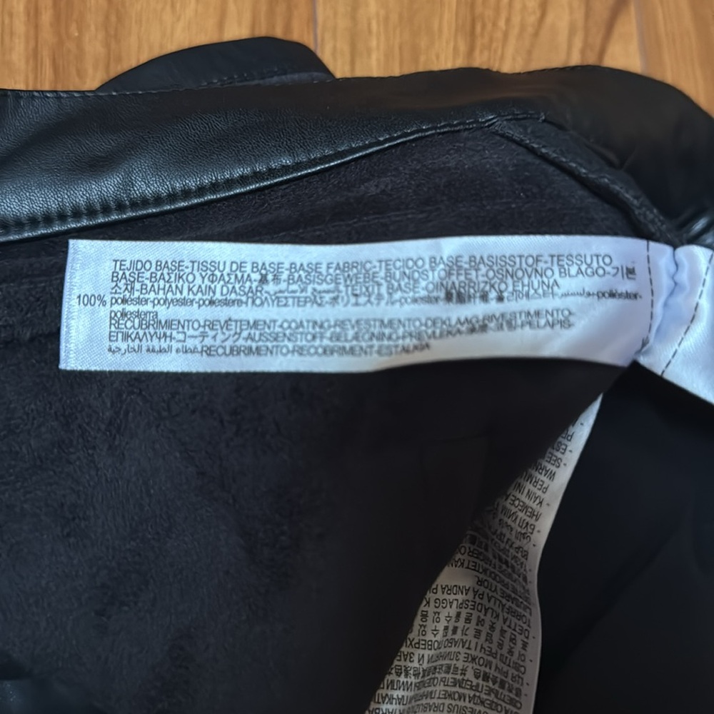 Zara Black Mini Wrap Faux Leather Skort - Picture 10 of 10